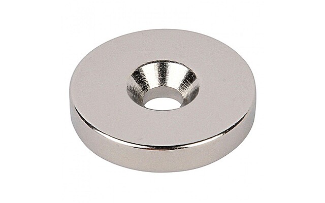Неодимовый магнит диск 25х5 мм с зенковкой 4,5\9 мм