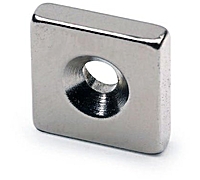 Неодимовый магнит квадрат 12х12х3 мм с зенковкой 3\6 мм