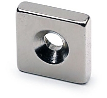 Неодимовый магнит квадрат 12х12х3 мм с зенковкой 3\6 мм