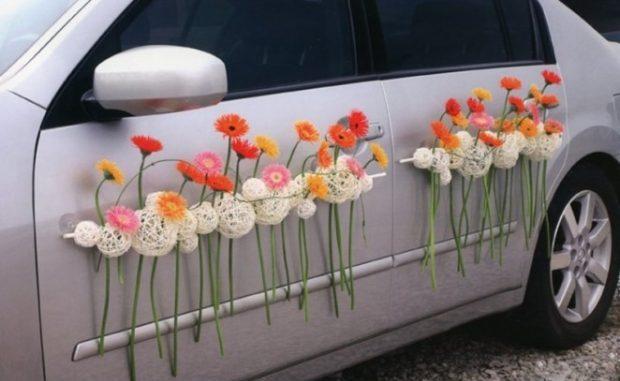 Как сделать свадебное украшение на авто своими руками: мастер-класс от Микрос